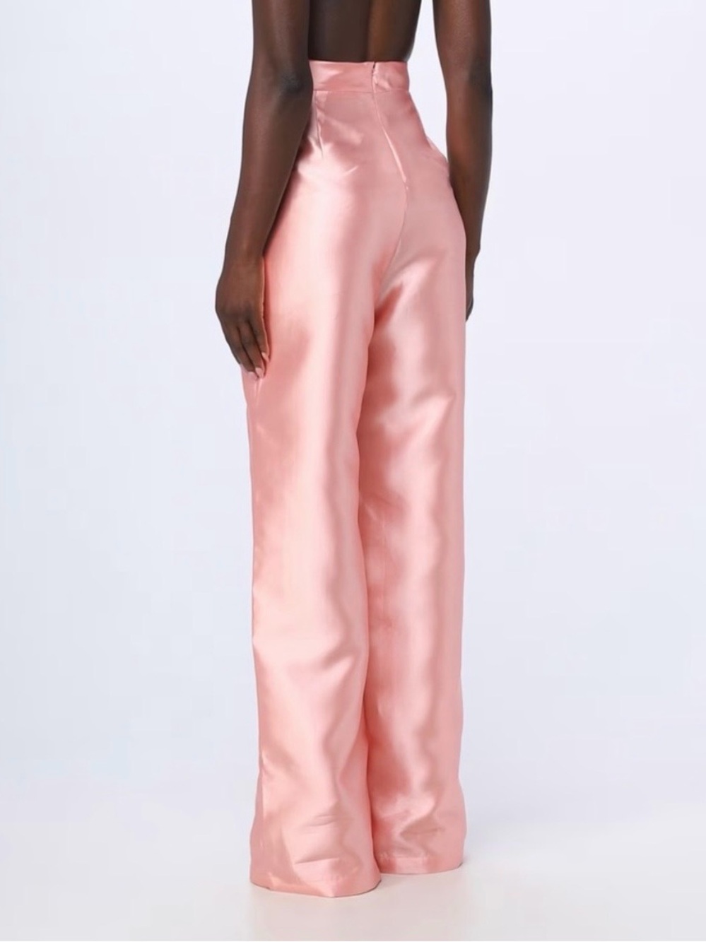 Andrea Iyamah Vasi High Waist Pants in Peach - Picture 2 of 12